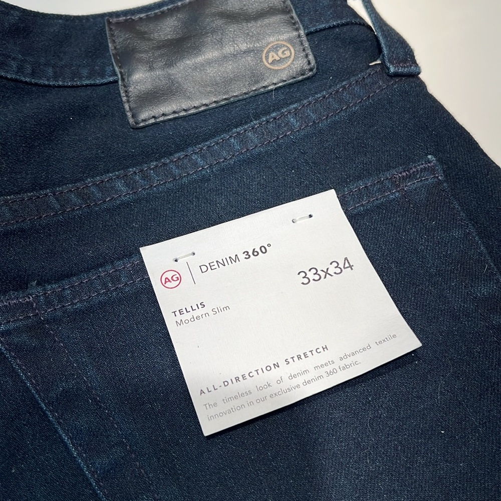 Ag Men’s denim in navy blue. 33 waist x 34 length - Picture 2 of 3